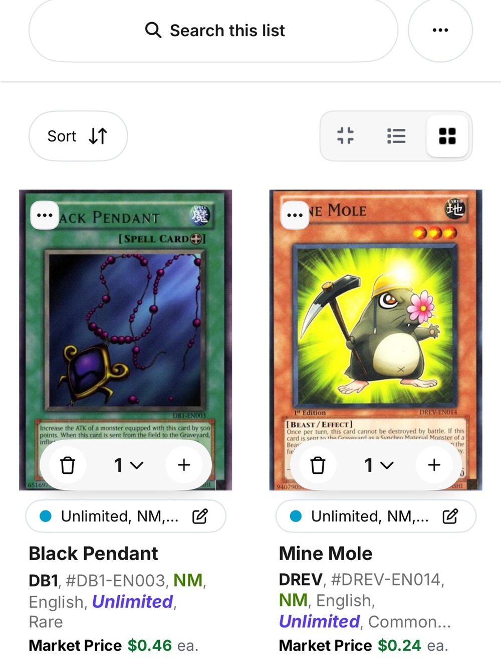 Yu-Gi-Oh! 224 cards